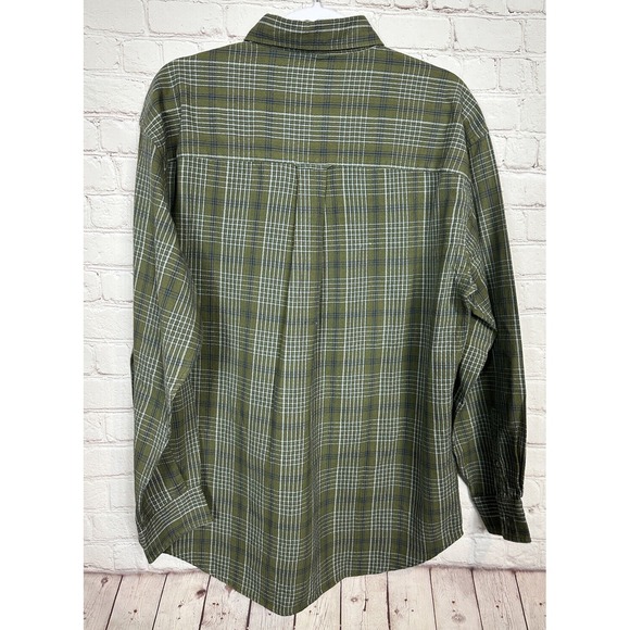 OOBE Men's green‎ Plaid Long Sleeve cotton button down shirt, sz M, NWT - Picture 6 of 6